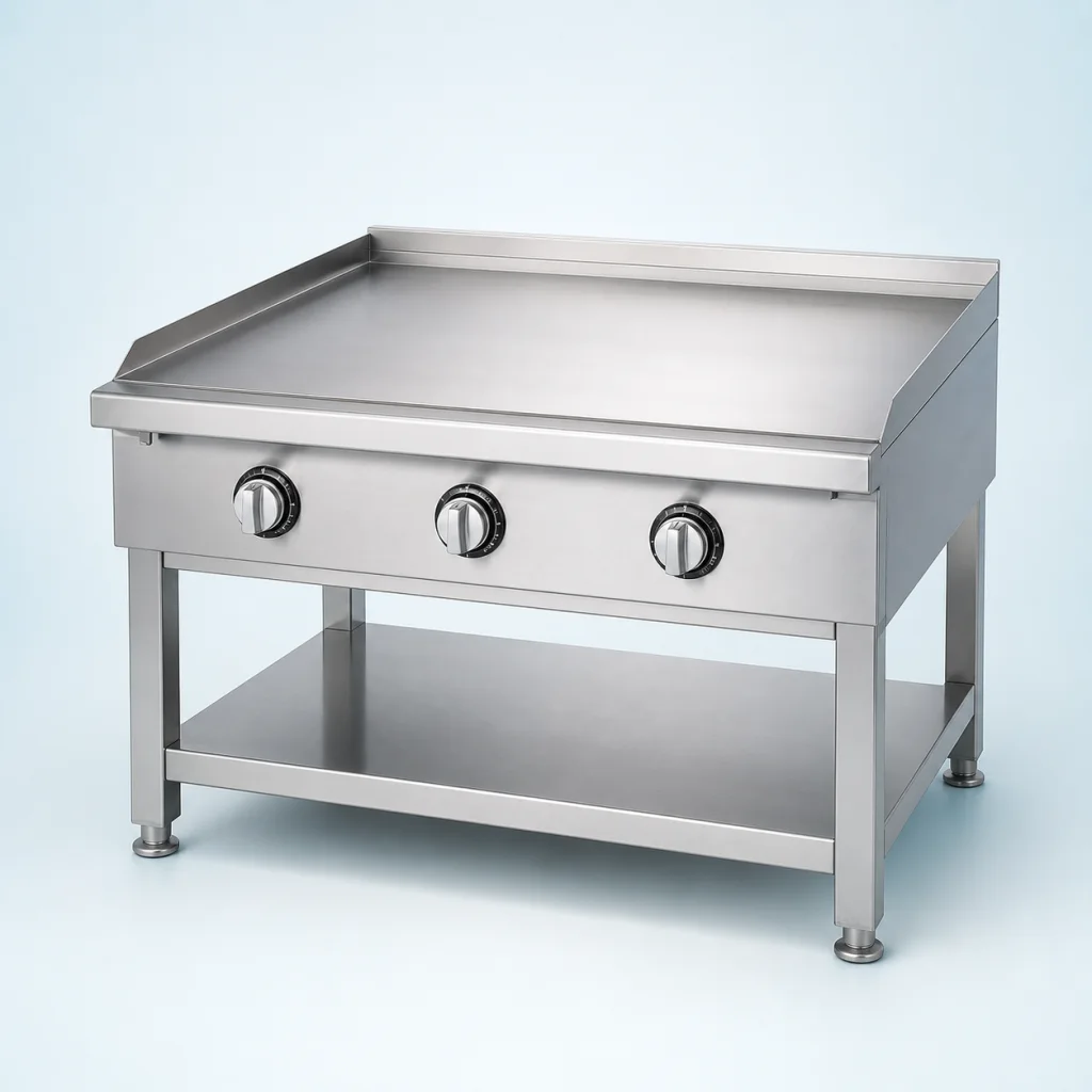 Stainless steel equipment for commercial flat-top griddle repair