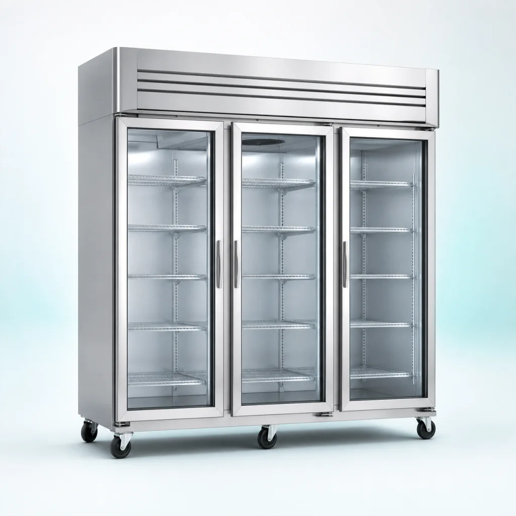 Stainless steel equipment for commercial reach-in refrigerator repair