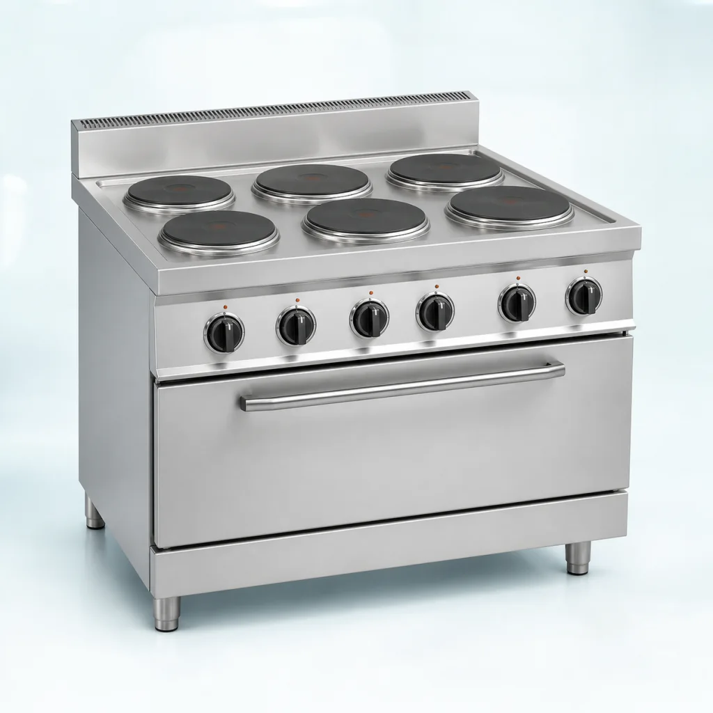 Stainless steel equipment for electric commercial range repair