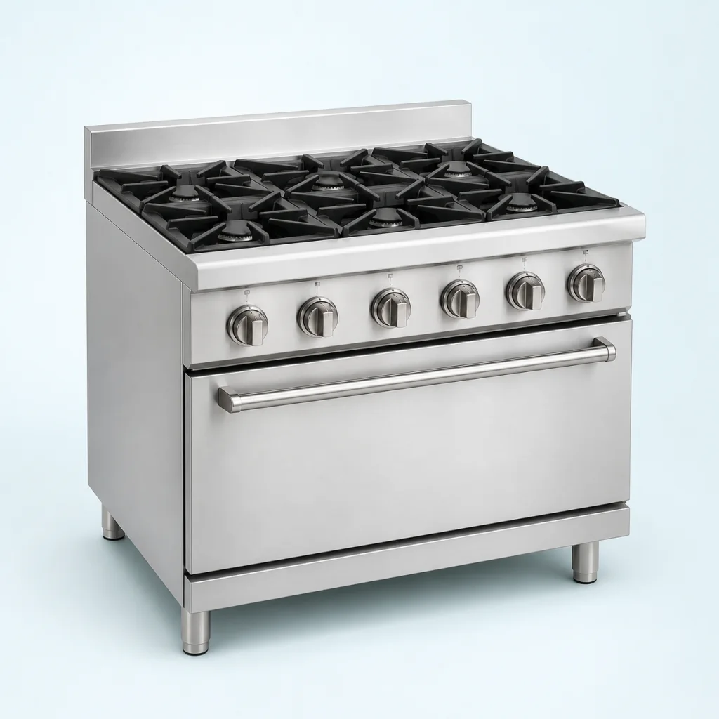 Stainless steel equipment for gas commercial range repair